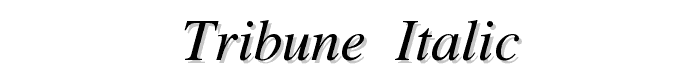 Tribune Italic font
